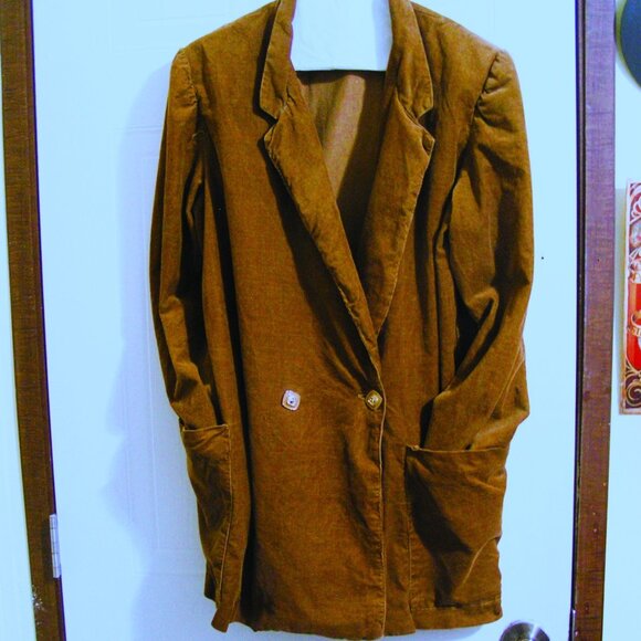 GOLDEN BROWN CORDUROY BLAZER M/L - Picture 3 of 3